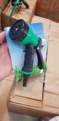 7 Pattern High Pressure Garden Hose Nozzle Spray Gun (Green) Multi-Function Watering Tool