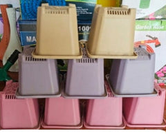 Pack of 50 4x4.5 Inch Square Nursery Pots Ideal for Nurseries & Gardening Projects