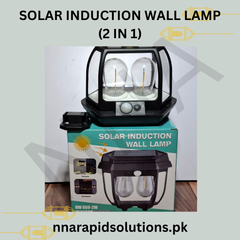 Solar Induction Wall Lamp with 2 Bulbs HW 669-2W (28W | 1200mAh) Outdoor Motion Sensor Light