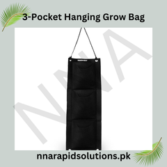 WallGrow 3-Pocket Hanging Grow Bag 8x28 Inch for Herbs & Small Flowers