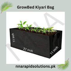 GrowBed Kiyari Bag 11x22 Inches Fabric Planter for Leafy Greens, Spices & Flowers
