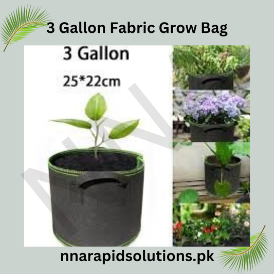 Root Booster Fabric Grow Bag 3 Gallon for Vegetables, Herbs & Flowering Plants