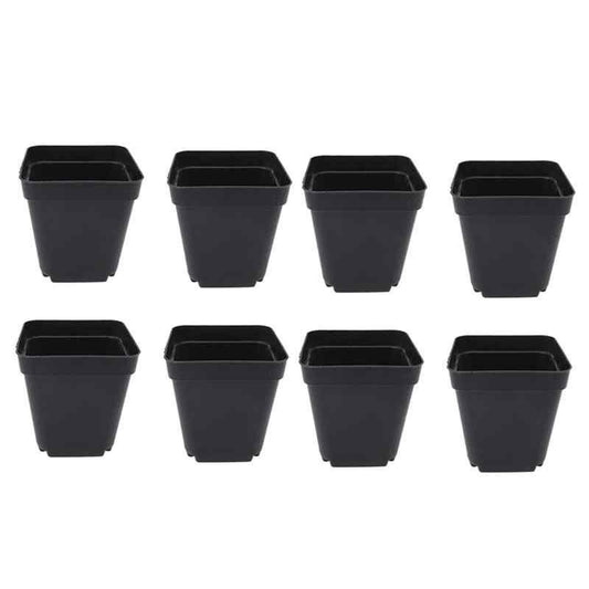 4x4 Inch Plastic Pots  Set of 6 for Seedlings, Flowering & Herb Plants