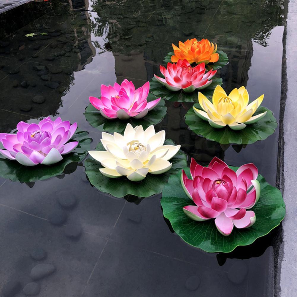 Artificial Lotus Floating Flowers – Decorative Pond & Water Garden Flowers