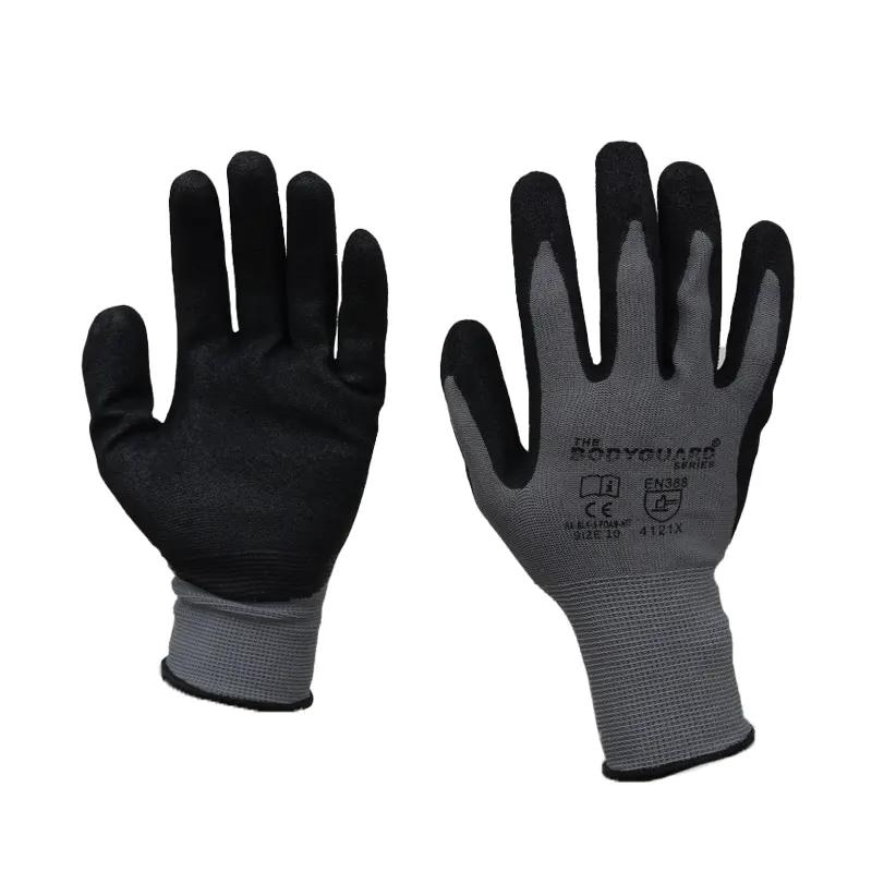 Black Foam Coated Gardening Gloves – Premium Grip Protection Gloves