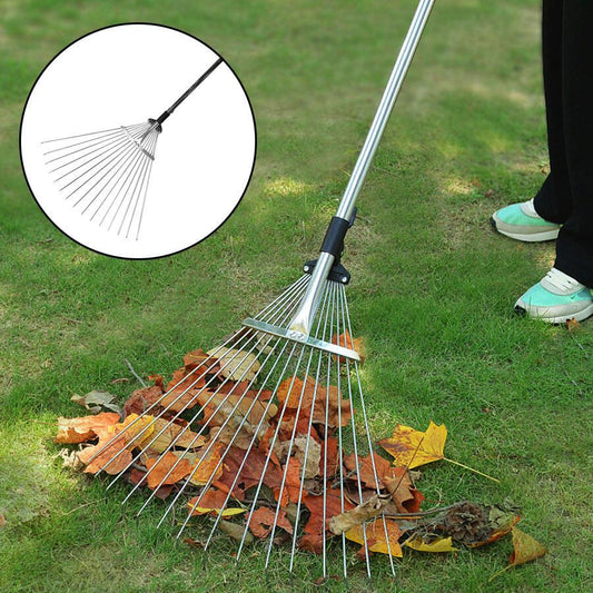 Metal Leaf Rake – Heavy Duty Garden & Lawn Cleaning Tool