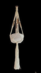 Macrame Plant Hanger (Without Pot) – Handmade Hanging Rope Planter
