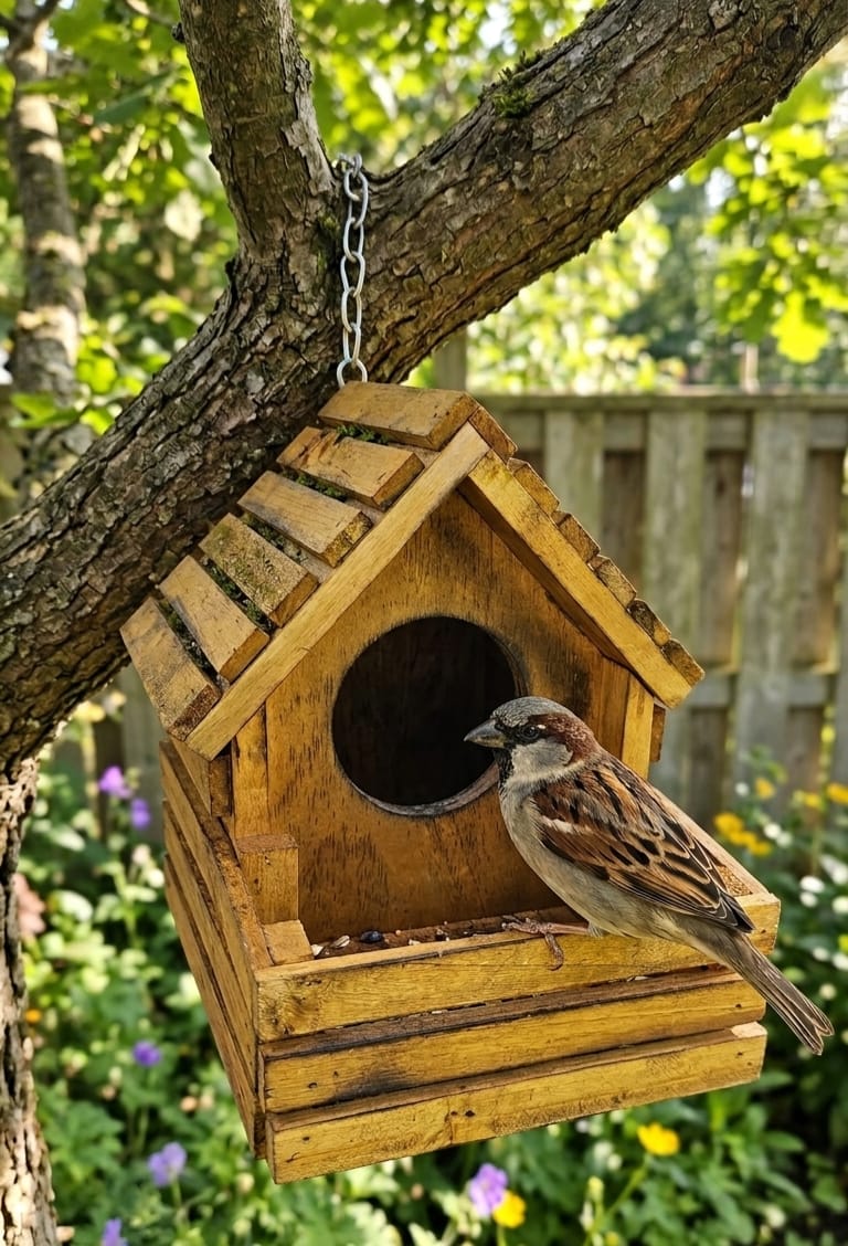 Wooden Bird Nest – Handmade Decorative Bird House