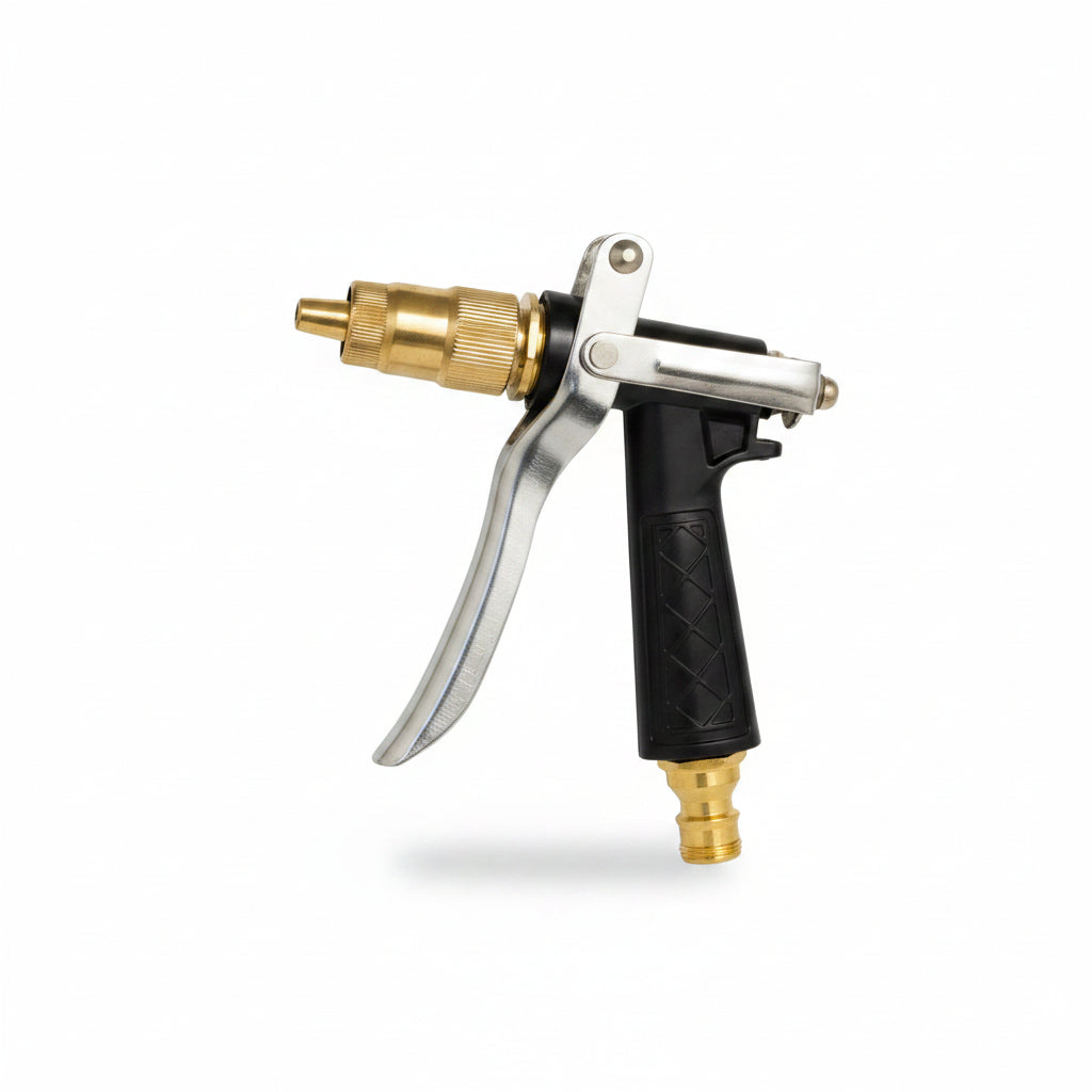 Brass Pressure Water Gun – Heavy Duty High Pressure Spray Nozzle