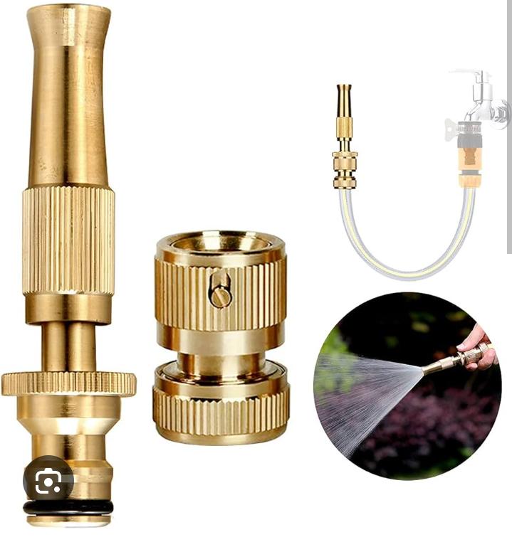 Brass Nozzle – Heavy Duty Adjustable Garden Spray Nozzle