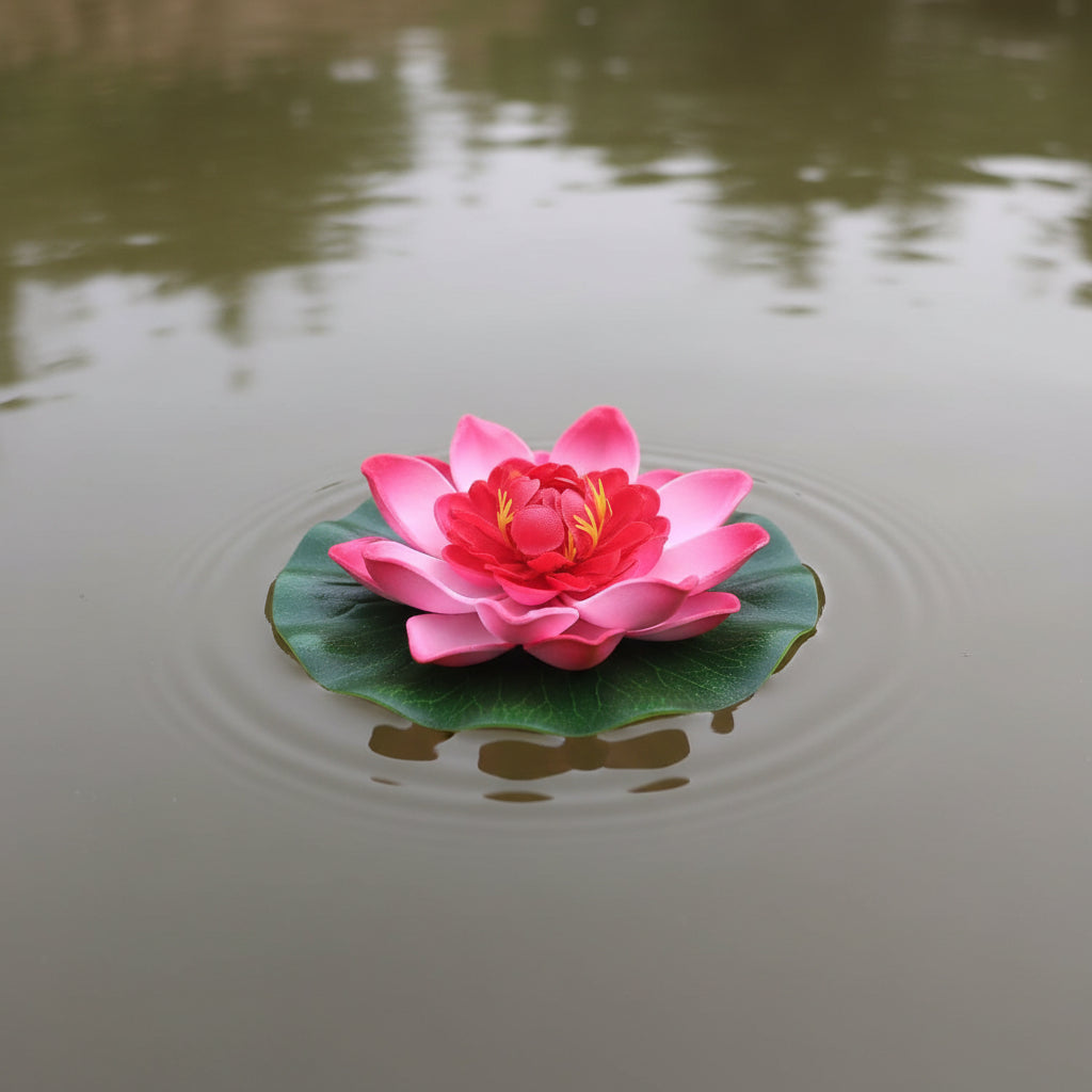 Artificial Lotus Floating Flowers – Decorative Pond & Water Garden Flowers