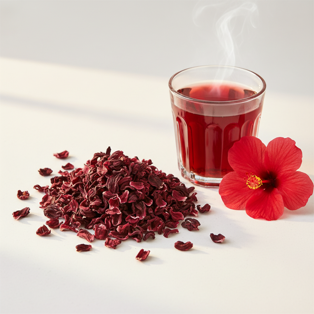 Dried Hibiscus Flowers for Tea – Natural Herbal Refreshing Drink