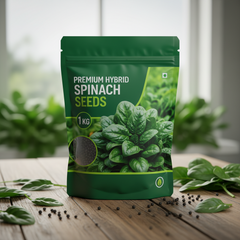 Hybrid Spinach Seeds – 1 KG Pack | High-Yield Vegetable Seeds