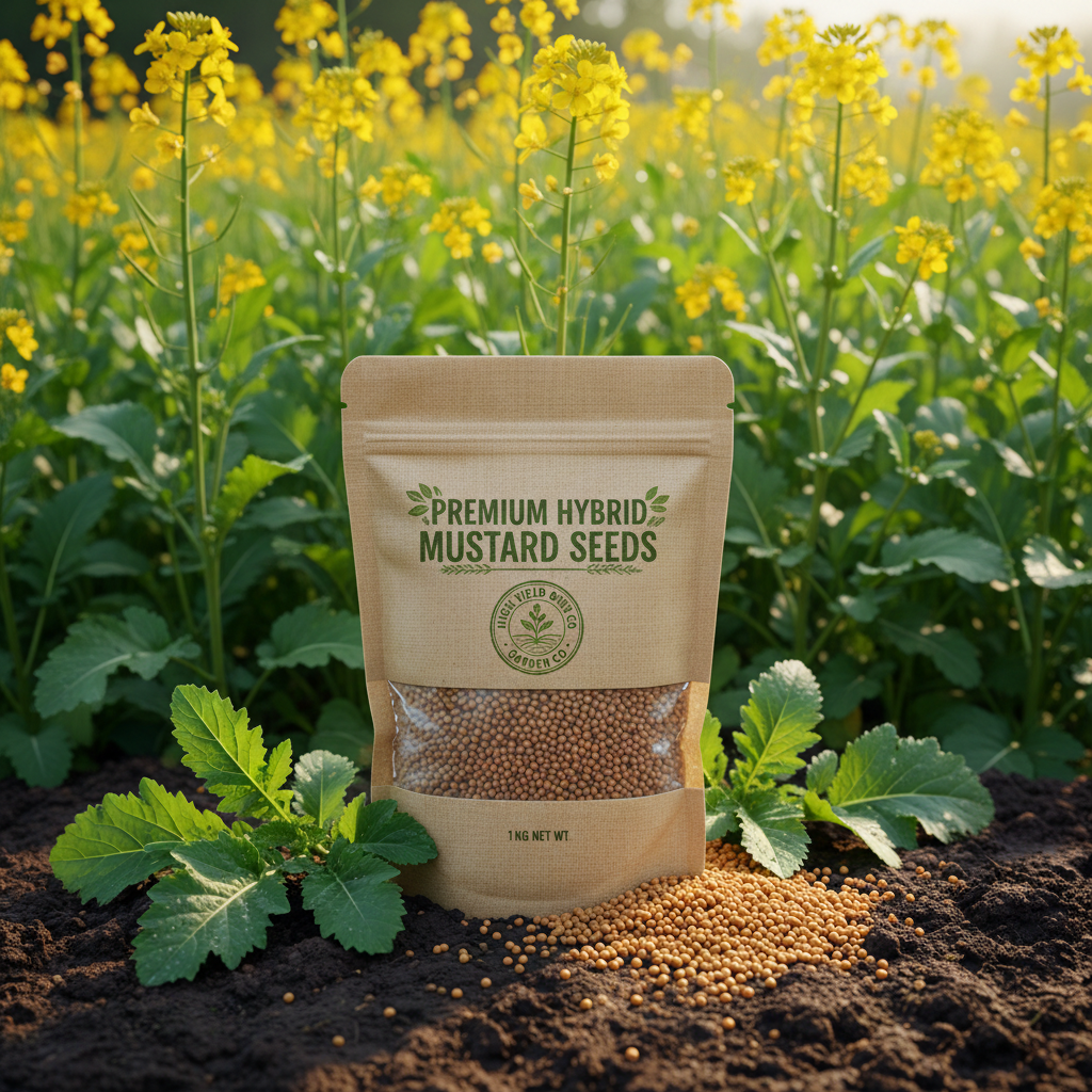 Hybrid Mustard Seeds – 1 KG Pack | Premium High-Yield Vegetable & Oilseed