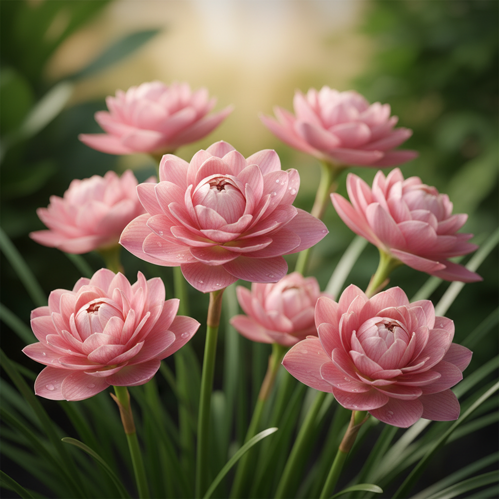 Rain Lily Hybrid Nam Dang – Double Petal Pink Premium Bulb