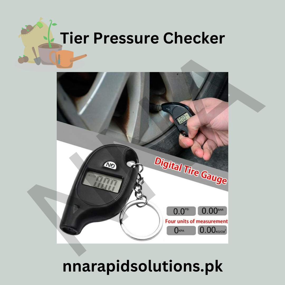 Tire Pressure Checking Keychain  Mini Air Pressure Gauge for Car & Bike Tires