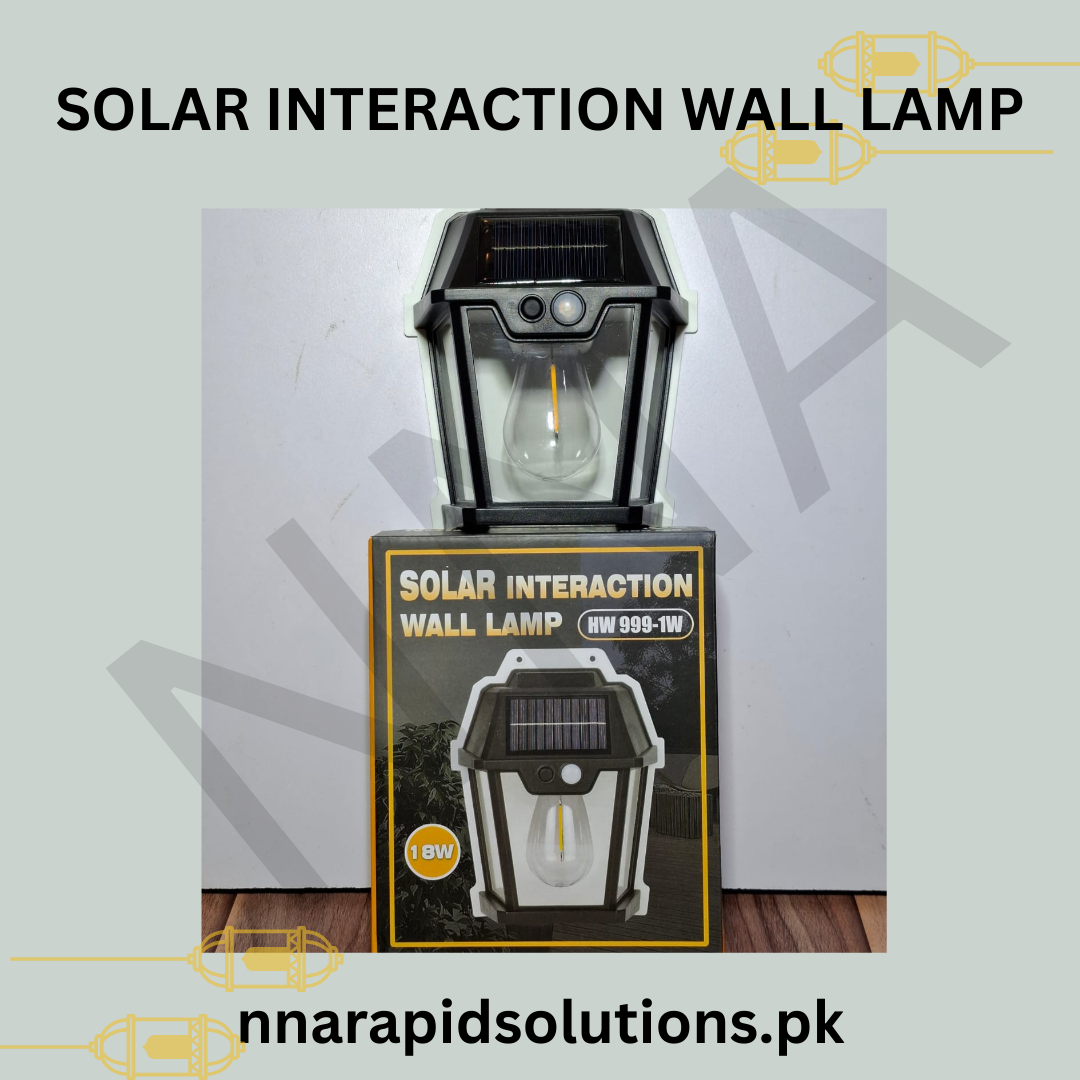 Solar Induction Wall Lamp HW 999-1W (18W | Wall Mounted)  Outdoor Motion Sensor Solar Light in Pakistan