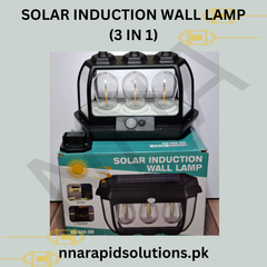 Solar Induction Wall Lamp HW 669-3W (38W | Triple Bulbs | 1200mAh)  Motion Sensor Outdoor Light