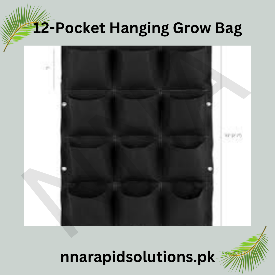 WallGrow 12-Pocket Hanging Grow Bag  24x36 Inch for Lush Vertical Gardens