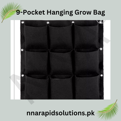 WallGrow 9-Pocket Hanging Grow Bag  24x28 Inch for Herbs, Flowers & Green Walls