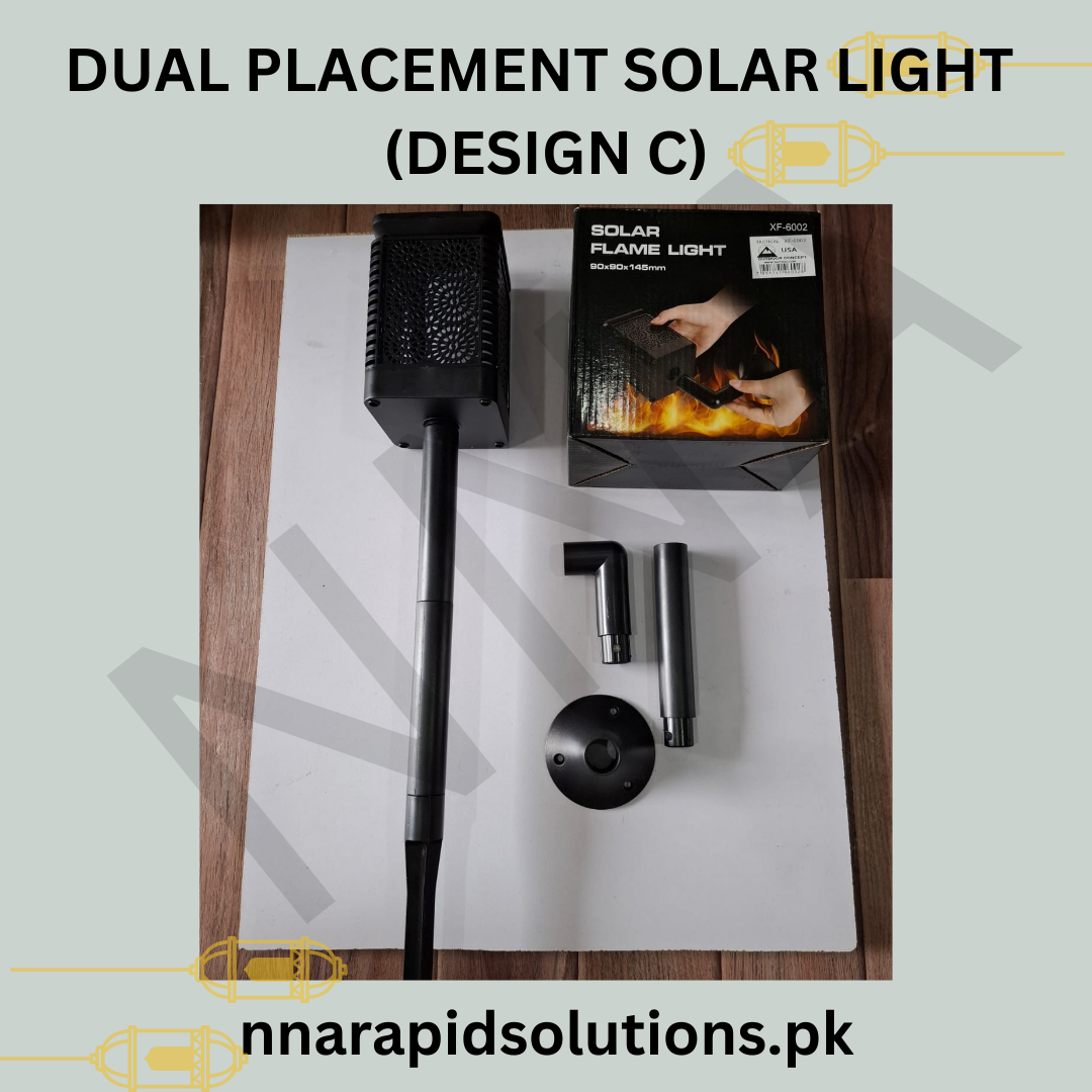 Dual Placement Solar Light Design C (Ground Dig-In & Wall Mounted)