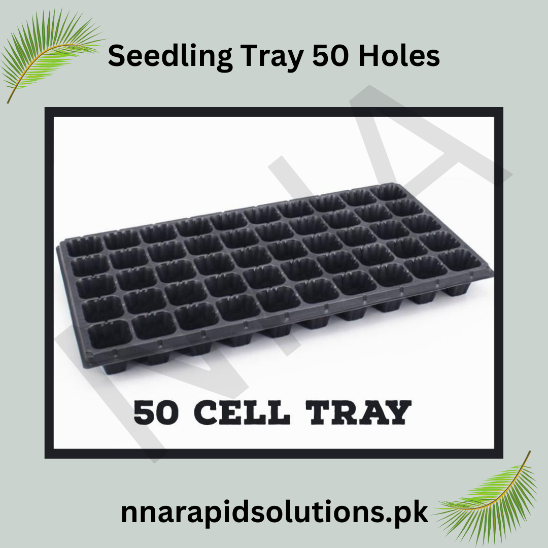 50-Hole Seedling Tray in Pakistan  Durable Plastic Nursery Tray for Vegetables, Herbs & Flowers