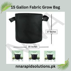 UltraGrow 15 Gallon Fabric Grow Bag  Best for Large Vegetables, Bushy Plants & Dwarf Fruit Trees