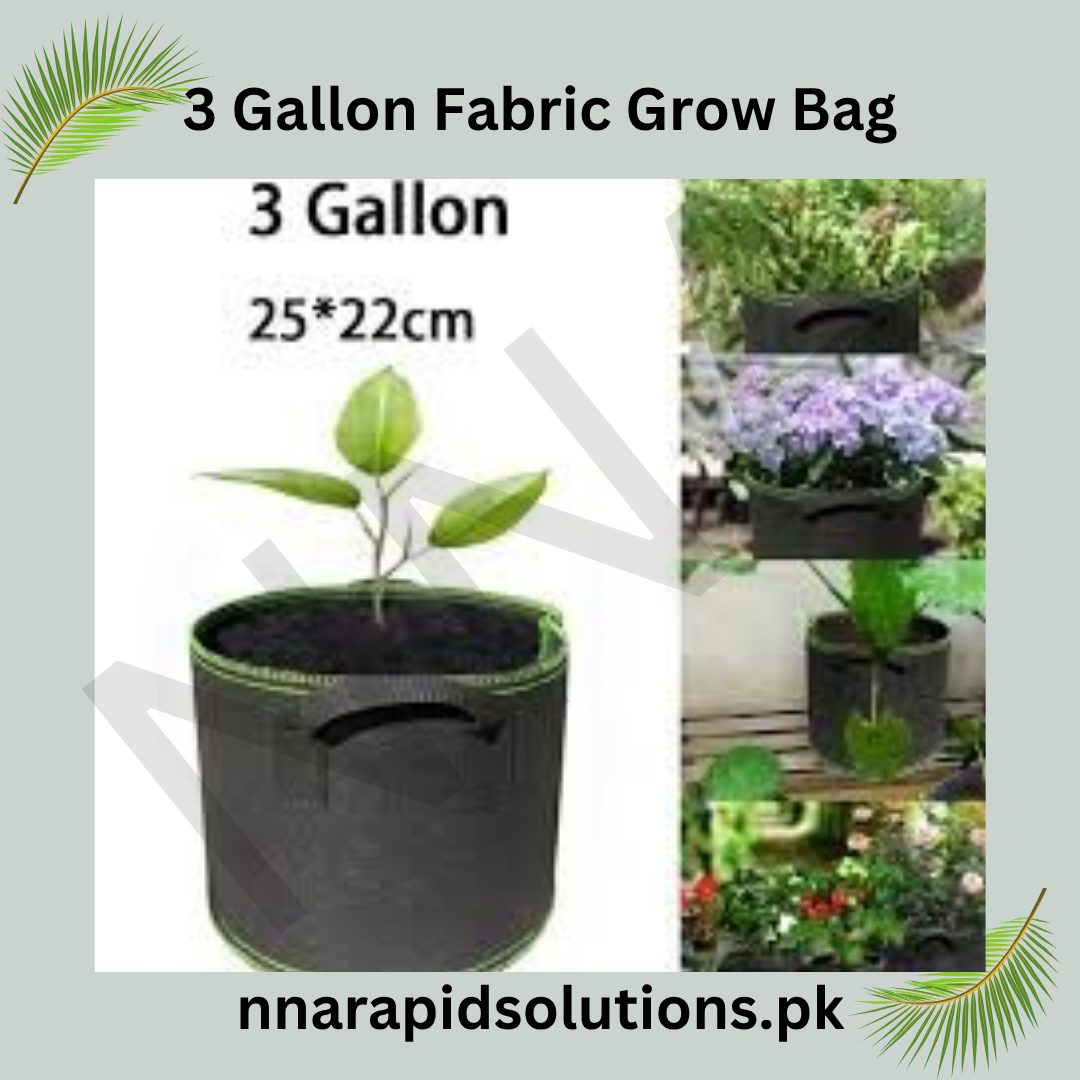 Root Booster Fabric Grow Bag  3 Gallon for Vegetables, Herbs & Flowering Plants